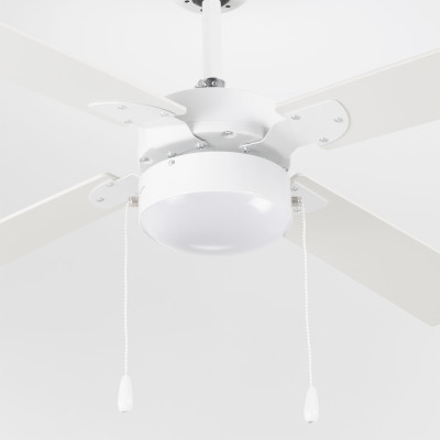 Ventilador de Techo con Luz 4 Aspas 47W 3 Velocidades Brasil Blanco Thinia Home Ventiladores de Techo 2