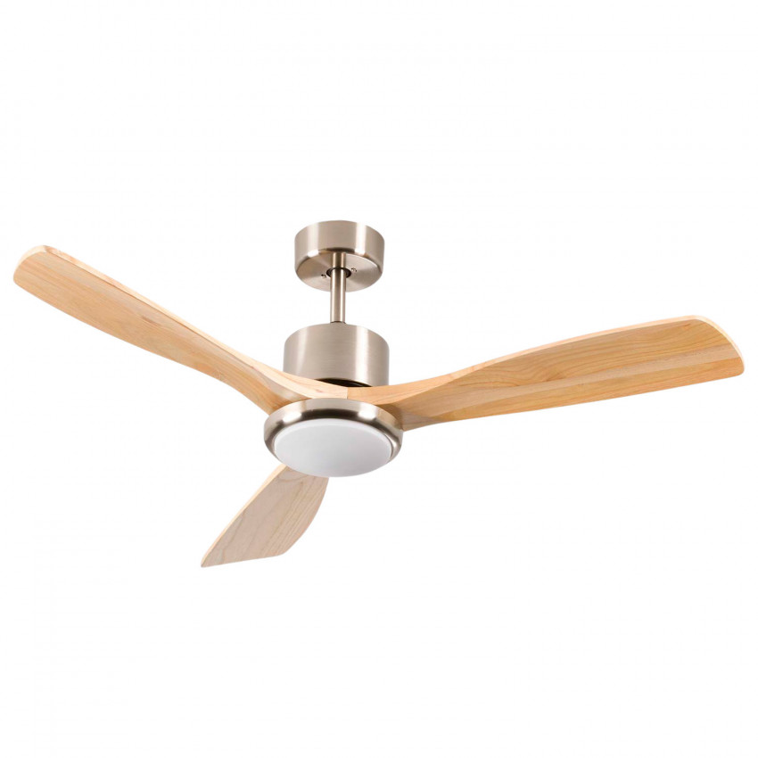 Ventilador de Techo con Luz 3 Aspas 56W 6 Velocidades Alaska Madera Natural Thinia Home Ventiladores de Techo 1