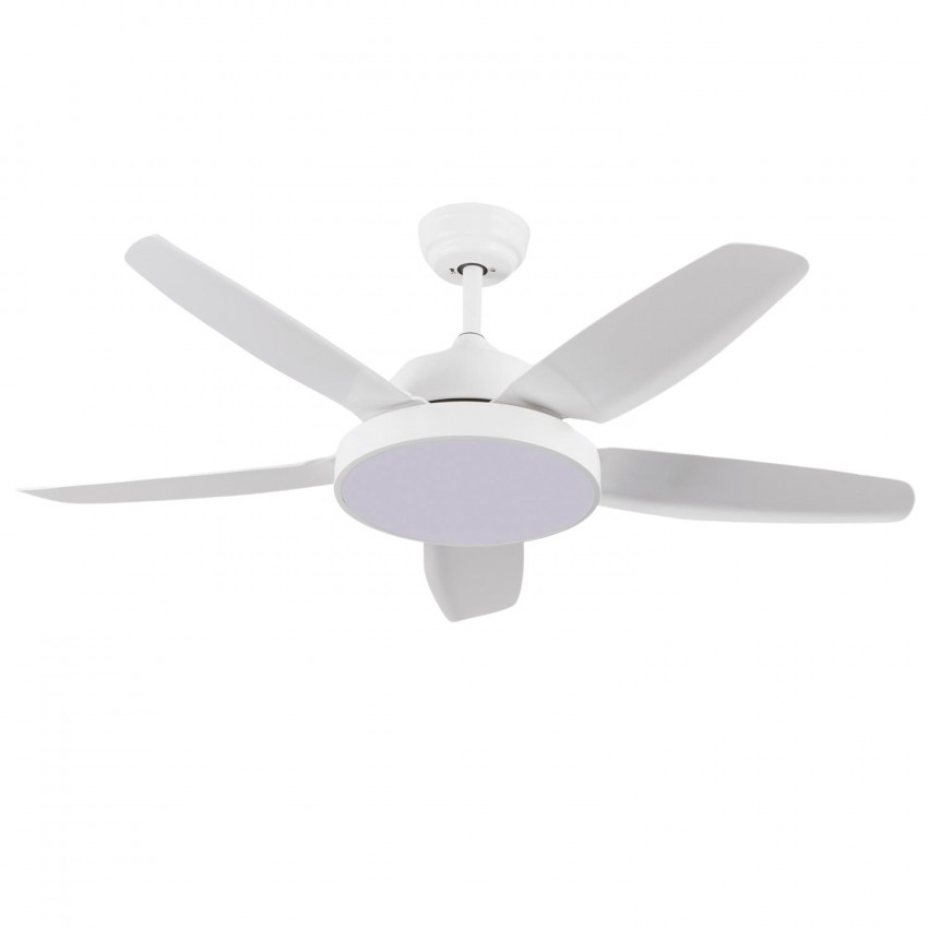 Ventilador de Techo con Luz 5 Aspas 62W 6 Velocidades Nevada Blanco Thinia Home Ventiladores de Techo 1