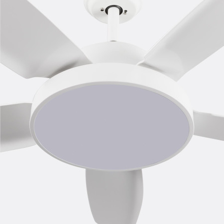 Ventilatore da soffitto con luce, 5 pale, 62 W, 6 velocità, bianco Nevada Thinia Home