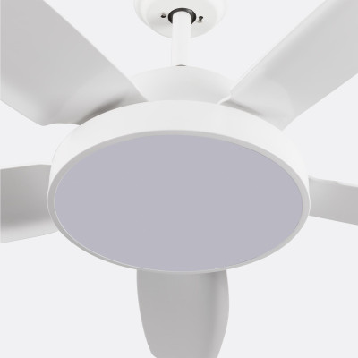 Ventilador de Techo con Luz 5 Aspas 62W 6 Velocidades Nevada Blanco Thinia Home Ventiladores de Techo 2
