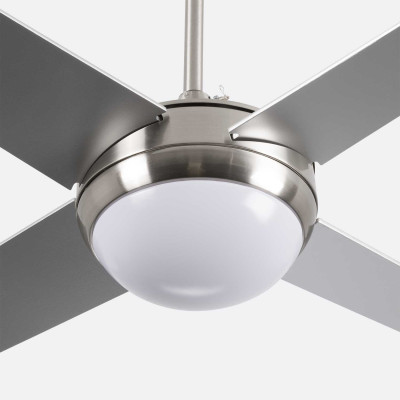 Ventilador de teto com luz 4 pás 56W 6 velocidades Montana Silver Thinia Home Ventiladores de teto 2