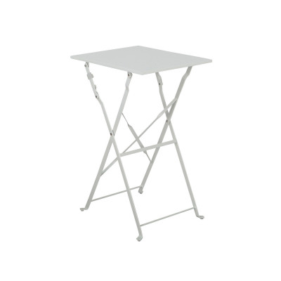 Conjunto de terraço dobrável em metal com 2 cadeiras e mesa quadrada Bistreau White Thinia Home Conjuntos de terraço 3