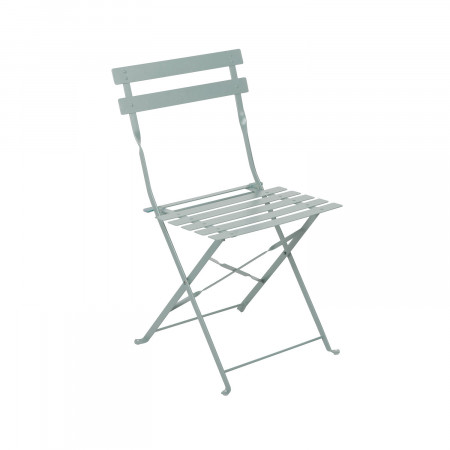 Conjunto de Terraza Plegable Metálico de 2 Sillas y Mesa Redonda Bistreau Gris Thinia Home Conjuntos para Terrazas 3