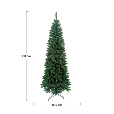 Árbol de Navidad Artificial Verde Alberta con Base Metálica 210cm 7house Árboles de Navidad 4