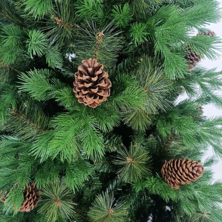 Árbol de Navidad Artificial Verde Otawa con Piñas Decorativas y Base Metálica Dayron Árboles de Navidad 2
