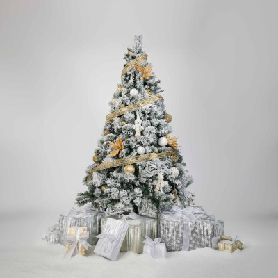 Árbol de Navidad Artificial Nevado Helsinki con Base Metálica Dayron Árboles de Navidad 10