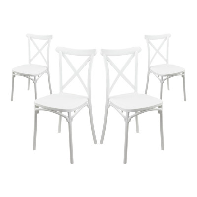 Pack 4 Sillas para Catering Apilables Charlotte 50x44x87.5cm 7house Sillas y Sillones de Exterior 1