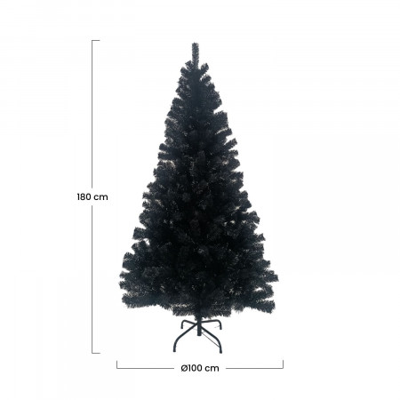 Árbol de Navidad Artificial Negro Toronto con Base Metálica 180cm Dayron Árboles de Navidad 4