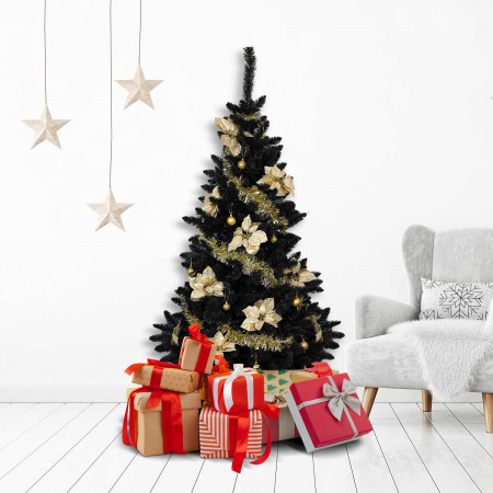 Árbol de Navidad Artificial Negro Toronto con Base Metálica 180cm Dayron Árboles de Navidad 6