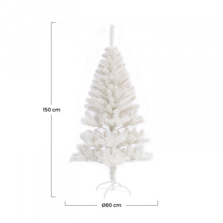 Árbol de Navidad Artificial Blanco Laponia con Base Metálica 150cm Dayron Árboles de Navidad 4