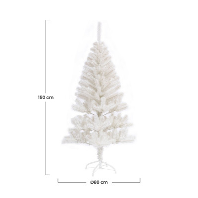 Árbol de Navidad Artificial Blanco Laponia con Base Metálica 150cm Dayron Árboles de Navidad 4