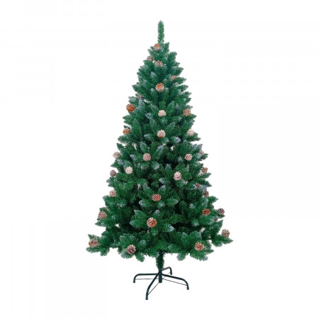 Árbol de Navidad Artificial Verde Montreal con Piñas Decorativas y Base Metálica 180cm Dayron Árboles de Navidad 1