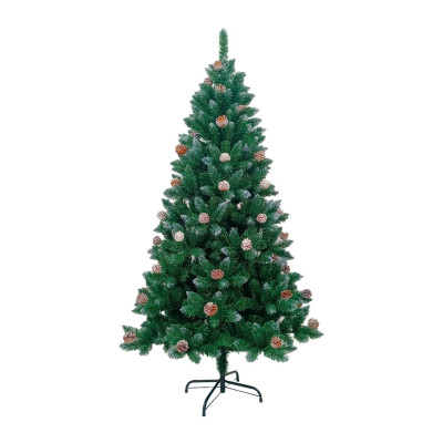 Árbol de Navidad Artificial Verde Montreal con Piñas Decorativas y Base Metálica 180cm Dayron Árboles de Navidad 1