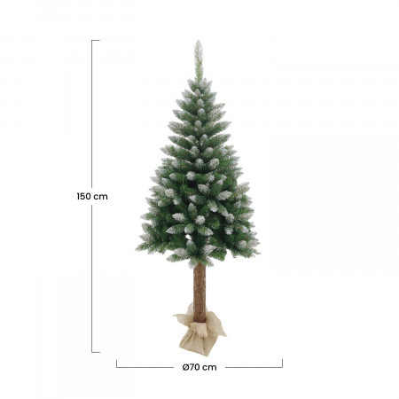 Árbol de Navidad Artificial Nevado Alpes con Base de Yute 150cm Dayron Árboles de Navidad 4