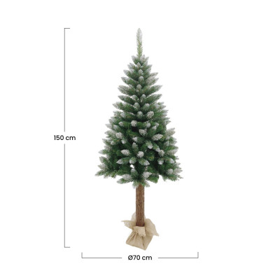 Árbol de Navidad Artificial Nevado Alpes con Base de Yute 150cm Dayron Árboles de Navidad 4
