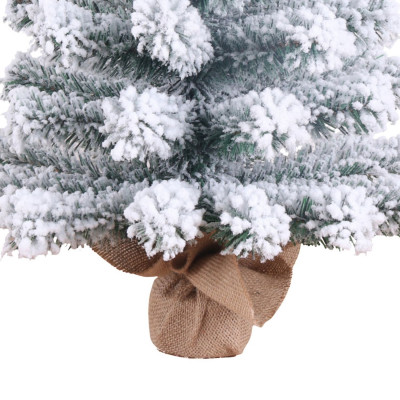 Mini Árbol de Navidad Nevado Boreal con Base de Yute 60cm Dayron Árboles de Navidad 3