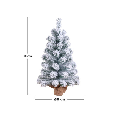 Mini árvore de Natal decorativa verde neve 60x38cm Dayron Árvores de Natal 4