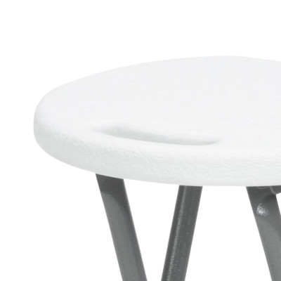 Taburete Plegable Alto Blanco 30x76cm Thinia Home Sillas de Jardín 3
