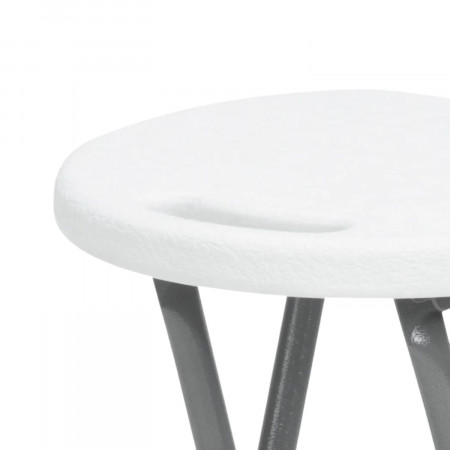 Pack 2 Taburetes Plegables Alto Blanco 30x76cm Thinia Home Taburetes 3