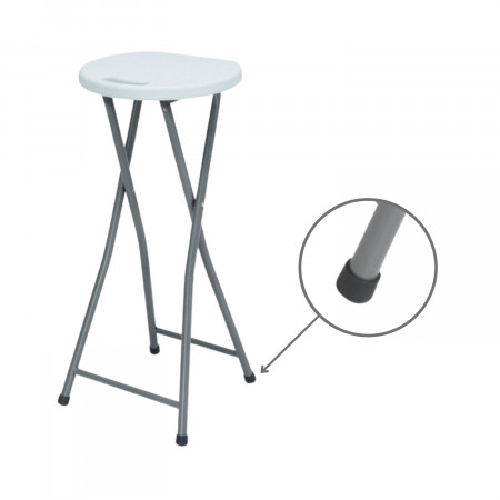 Pack 2 Taburetes Plegables Alto Blanco 30x76cm Thinia Home Taburetes 5