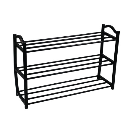 Schuhregal mit 3 Einlegeböden, „Zip“, schwarz, 62,5 x 19 x 44 cm Thinia Home