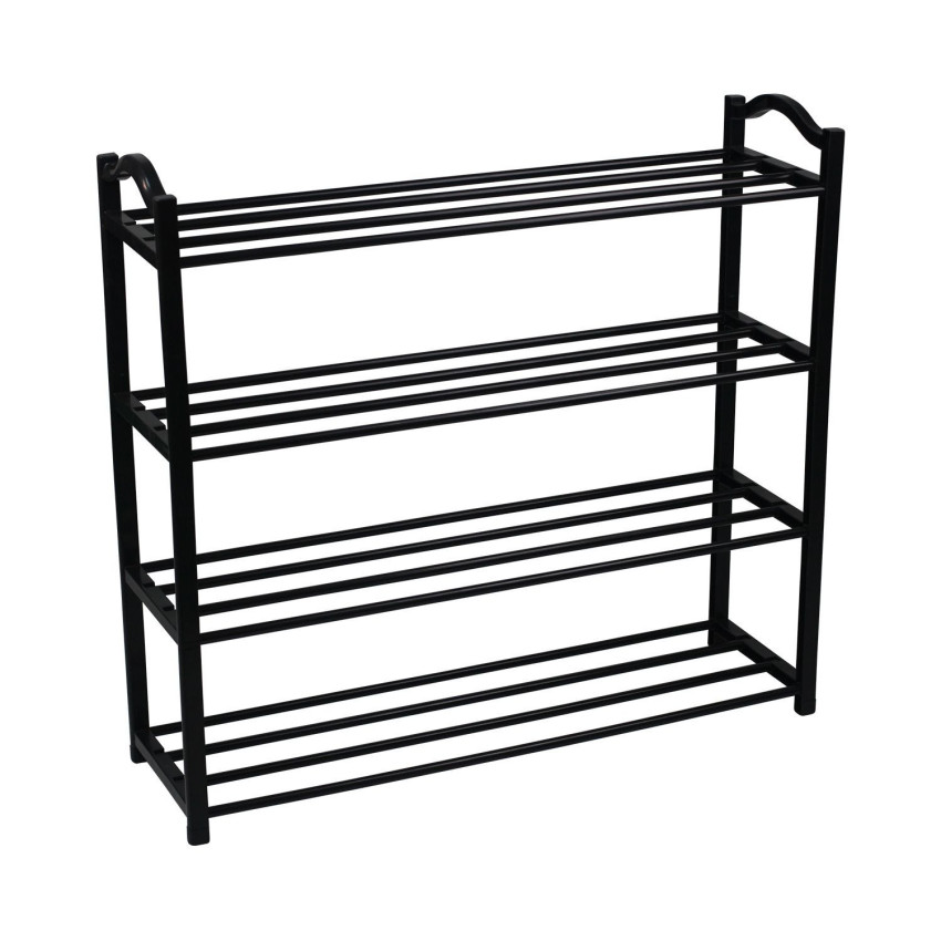 Estantería Zapatero 4 Baldas Neo Negro 63x20x62cm Thinia Home Zapateros 1