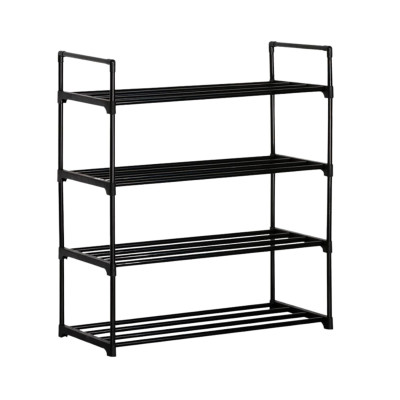 Estantería Zapatero Metálico 4 Baldas Intra Negro 65x30x74cm Thinia Home Zapateros 1
