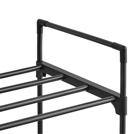 Scaffale Zapatero in metallo con 4 ripiani, modello Intra Nero, 65x30x74 cm Thinia Home
