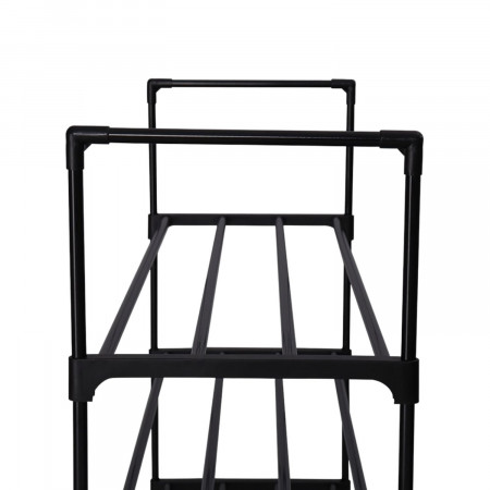 Estantería Zapatero Metálico 4 Baldas Intra Negro 65x30x74cm Thinia Home Percheros y Zapateros 3