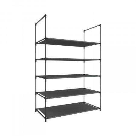 Zapatero Metálico Plateado con 5 Baldas 60x30x90cm Thinia Home Dormitorio 1