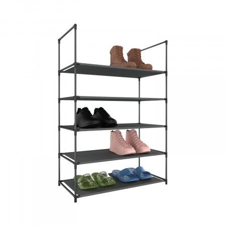Zapatero Metálico Plateado con 5 Baldas 60x30x90cm Thinia Home Dormitorio 2