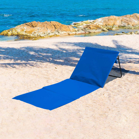 Esterilla Plegable de Playa Acolchada con Respaldo 153x51x42cm Thinia Home Mobiliario de Camping 5