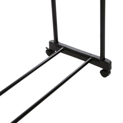 Appendiabiti a doppia barra in metallo con scarpiera Fredo Nero 157x74,5x39 cm Thinia Home