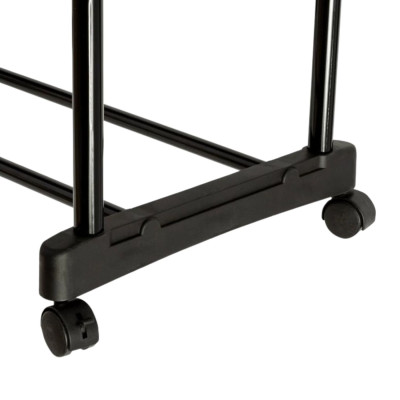 Bengaleiro duplo de metal com sapateira Fredo Preto 157x74,5x39cm Thinia Home Bengaleiros e sapateiras 3