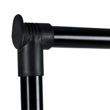 Bengaleiro duplo de metal com sapateira Fredo Preto 157x74,5x39cm Thinia Home Bengaleiros e sapateiras 4