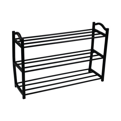 Sapateira 3 prateleiras Zip Preto 62,5x19x44cm O91 Mobiliario 1