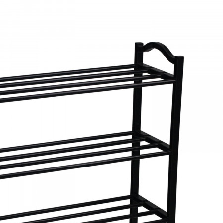 Sapateira 3 prateleiras Zip Preto 62,5x19x44cm O91 Mobiliario 3