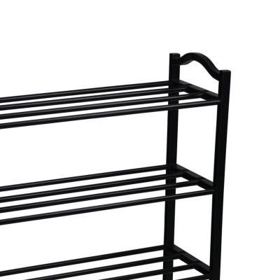 Sapateira 3 prateleiras Zip Preto 62,5x19x44cm O91 Mobiliario 3