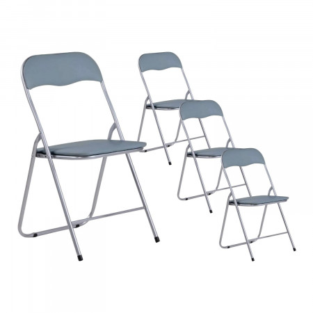 Pack 4 Cadeiras dobráveis acolchoadas Eleonor 44x46x79cm 7house