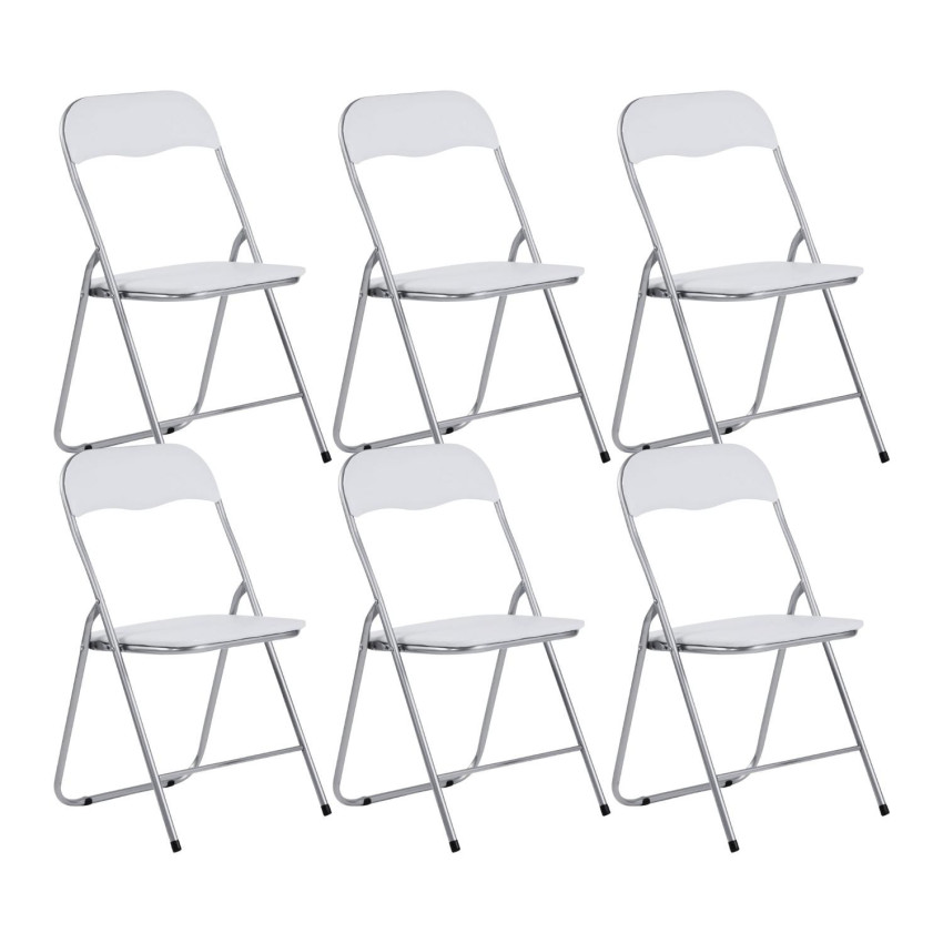 Pack 6 Sillas Plegables Acolchadas Eleonor 44x46x79cm 7house Sillas y Sillones de Exterior 13