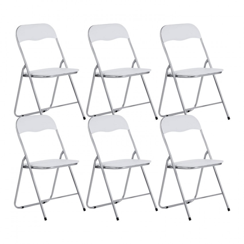 Pack 6 Sillas Plegables Acolchadas Eleonor 44x46x79cm 7house Sillas y Sillones de Exterior 13