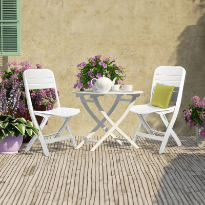 Silla Plegable Bliss Blanca 52x40x82cm 7house Sillas y Sillones de Exterior 5