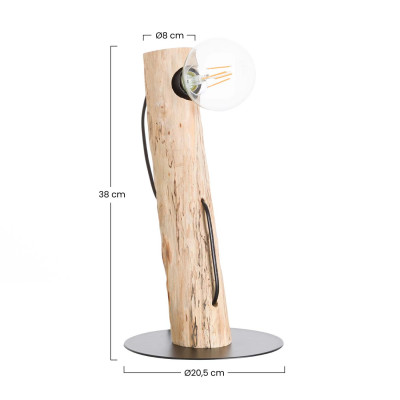 Lámpara de Mesa Natural Ink 8x8x38cm O91 Lámparas de Mesa 5