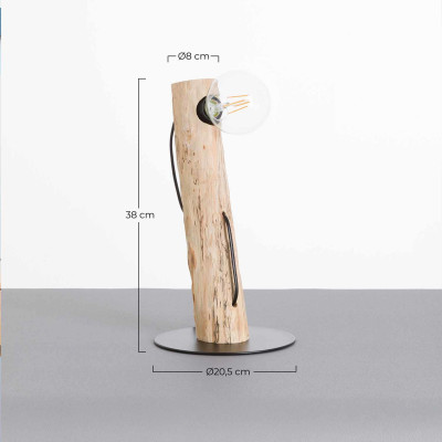 Lámpara de Mesa Natural Ink 8x8x38cm O91 Lámparas de Mesa 7