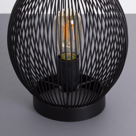 Lámpara de Mesa Kai Negro 20x20x24,5cm O91 Lámparas de Mesa 3
