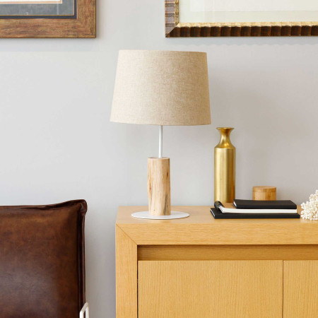 Lámpara de Mesa Natural Pristino 35x35x58cm O91 Lámparas de Mesa 5