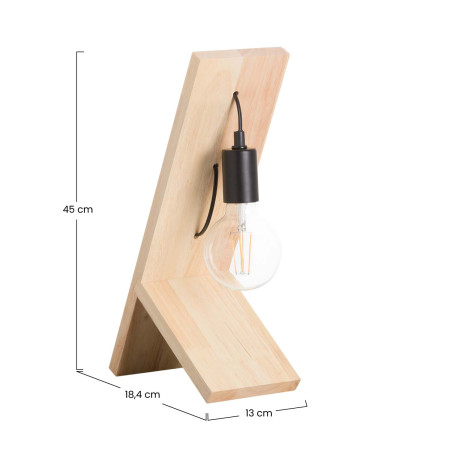 Lámpara de Mesa Natural Rua Vintage 18,4x13x45cm O91 Lámparas de Mesa 5