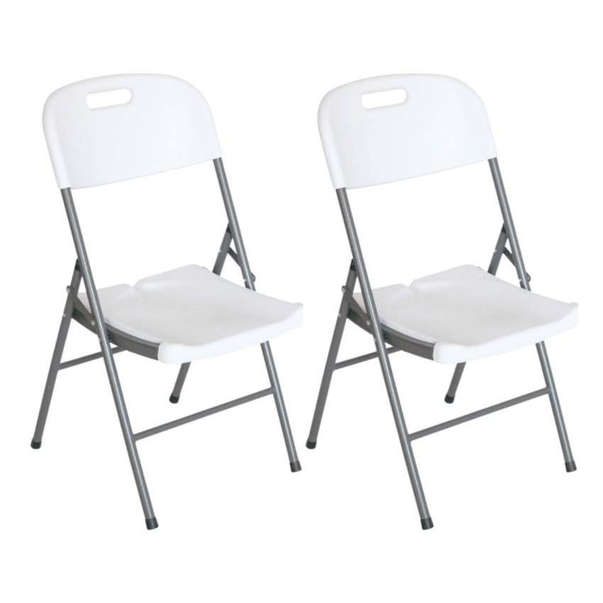 Pack 2 Sillas Plegables con Asa 47x58x87cm Thinia Home Sillas de Jardín 1