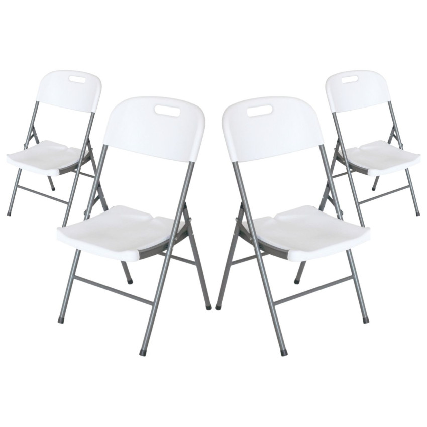 Pack 4 Sillas Plegables con Asa 47x58x87cm Thinia Home Sillas de Jardín 1